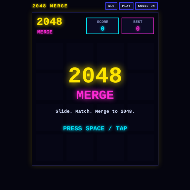 2048 Merge screenshot
